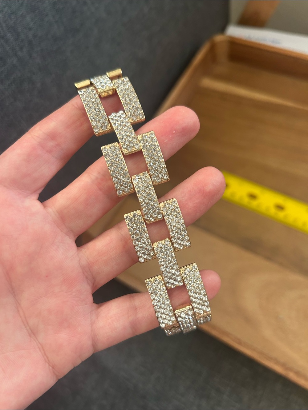 Mango Gold Pave Link Bracelet - Picture 4 of 7
